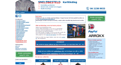 Desktop Screenshot of kartkleding.snelbesteld.nl